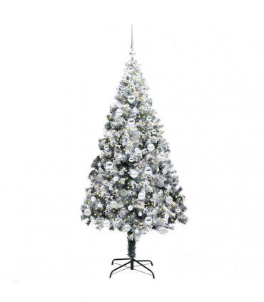 vidaXL Artificial Christmas Tree White 180 cm PVC and Plastic