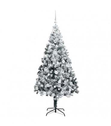 vidaXL Artificial Christmas Tree White 180 cm PVC and Plastic
