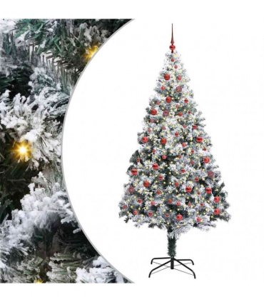 vidaXL Artificial Christmas Tree White 210 cm PVC and Plastic