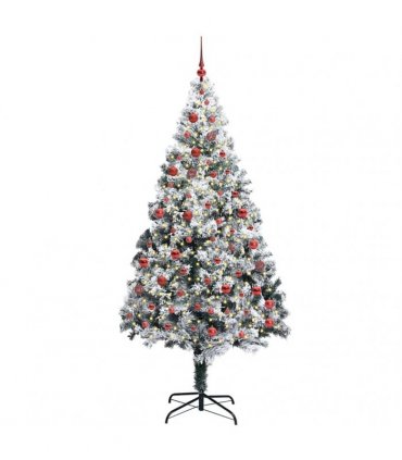 vidaXL Artificial Christmas Tree White 210 cm PVC and Plastic