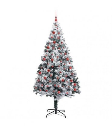 vidaXL Artificial Christmas Tree White 210 cm PVC and Plastic