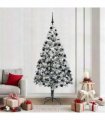 vidaXL Artificial Christmas Tree White 210 cm PVC and Plastic