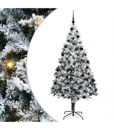 vidaXL Artificial Christmas Tree White 210 cm PVC and Plastic