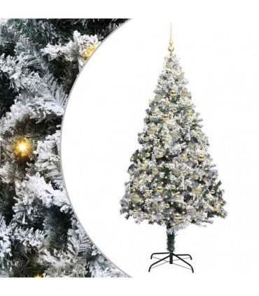 vidaXL Artificial Christmas Tree White 210 cm PVC and Plastic