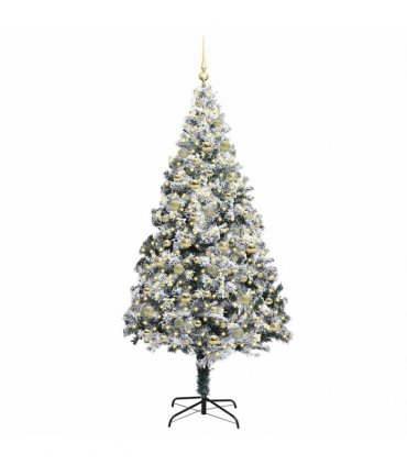 vidaXL Artificial Christmas Tree White 210 cm PVC and Plastic