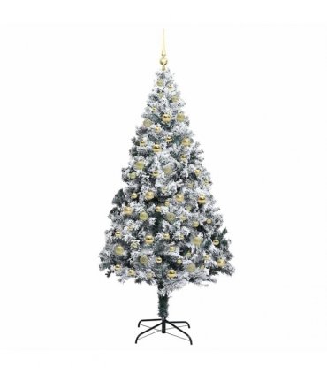 vidaXL Artificial Christmas Tree White 210 cm PVC and Plastic