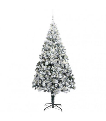 vidaXL Artificial Christmas Tree White 210 cm PVC and Plastic