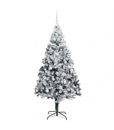 vidaXL Artificial Christmas Tree White 210 cm PVC and Plastic
