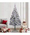 vidaXL Artificial Christmas Tree White 210 cm PVC and Plastic