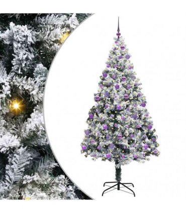 vidaXL Artificial Christmas Tree White 210 cm PVC and Plastic