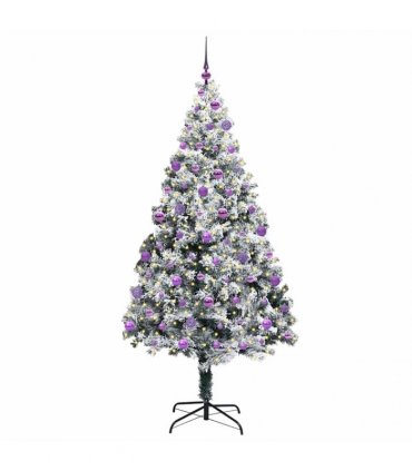 vidaXL Artificial Christmas Tree White 210 cm PVC and Plastic
