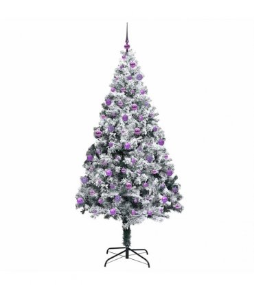 vidaXL Artificial Christmas Tree White 210 cm PVC and Plastic