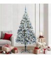 vidaXL Artificial Christmas Tree White 210 cm PVC and Plastic
