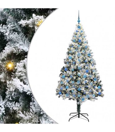 vidaXL Artificial Christmas Tree White 210 cm PVC and Plastic
