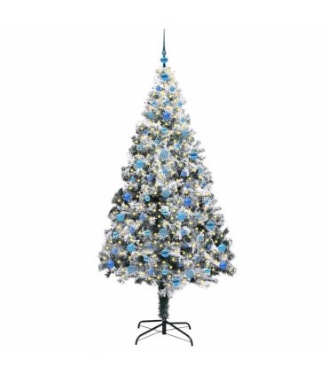 vidaXL Artificial Christmas Tree White 210 cm PVC and Plastic