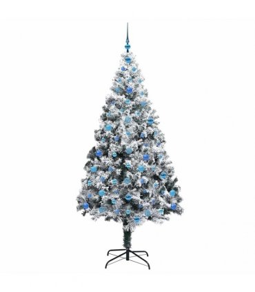 vidaXL Artificial Christmas Tree White 210 cm PVC and Plastic