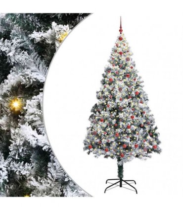 vidaXL Artificial Christmas Tree White 240 cm PVC and Plastic