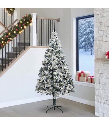 vidaXL Artificial Christmas Tree White 240 cm PVC and Plastic
