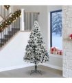 vidaXL Artificial Christmas Tree White 240 cm PVC and Plastic