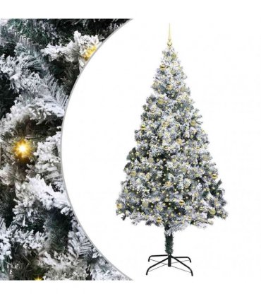 vidaXL Artificial Christmas Tree White 240 cm PVC and Plastic