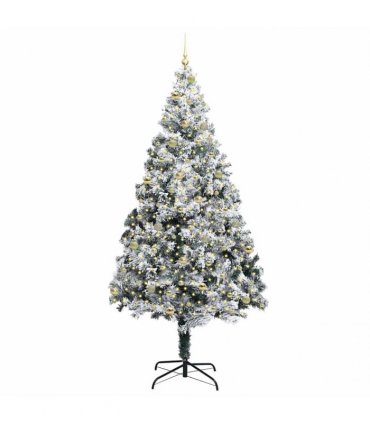 vidaXL Artificial Christmas Tree White 240 cm PVC and Plastic