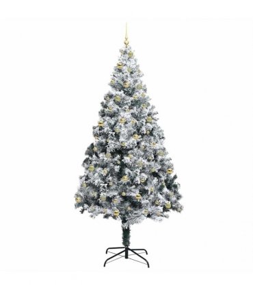 vidaXL Artificial Christmas Tree White 240 cm PVC and Plastic