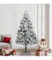 vidaXL Artificial Christmas Tree White 240 cm PVC and Plastic