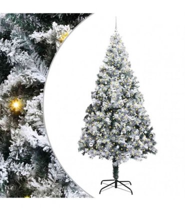 vidaXL Artificial Christmas Tree White 240 cm PVC and Plastic