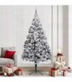 vidaXL Artificial Christmas Tree White 240 cm PVC and Plastic
