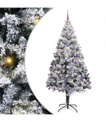 vidaXL Artificial Christmas Tree White 240 cm PVC and Plastic
