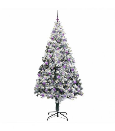 vidaXL Artificial Christmas Tree White 240 cm PVC and Plastic