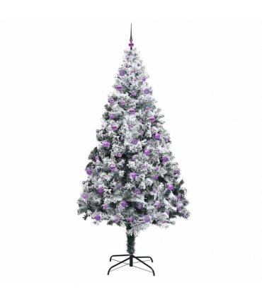 vidaXL Artificial Christmas Tree White 240 cm PVC and Plastic