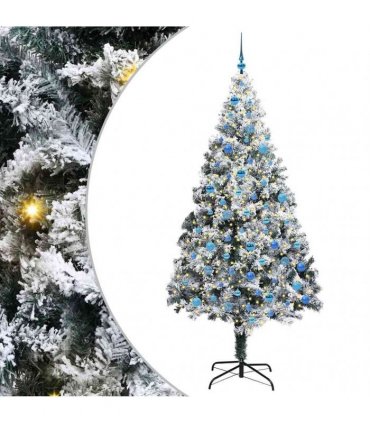vidaXL Artificial Christmas Tree White 240 cm PVC and Plastic