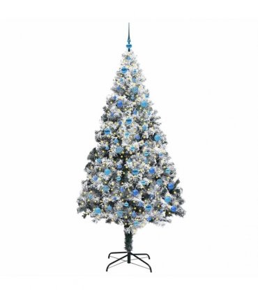 vidaXL Artificial Christmas Tree White 240 cm PVC and Plastic