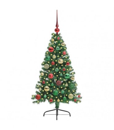 vidaXL Artificial Pre-lit Christmas Tree Green 120 cm PVC