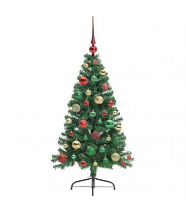 vidaXL Artificial Pre-lit Christmas Tree Green 120 cm PVC
