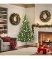 vidaXL Artificial Pre-lit Christmas Tree Green 180 cm PVC