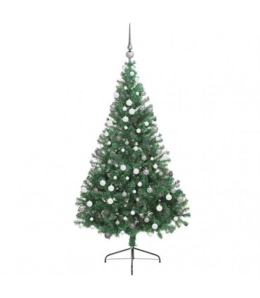 vidaXL Artificial Pre-lit Christmas Tree Green 180 cm PVC