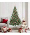 vidaXL Artificial Pre-lit Christmas Tree Green 180 cm PVC