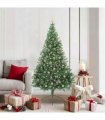 vidaXL Artificial Pre-lit Christmas Tree Green 180 cm PVC
