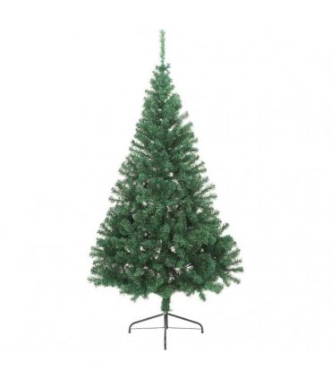 vidaXL Artificial Pre-lit Christmas Tree Green 180 cm PVC