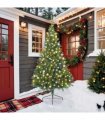 vidaXL Artificial Pre-lit Christmas Tree Green 210 cm PVC