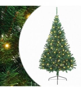 vidaXL Artificial Pre-lit Christmas Tree Green 240 cm PVC