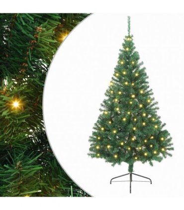 vidaXL Artificial Pre-lit Christmas Tree Green 240 cm PVC