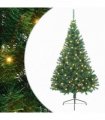 vidaXL Artificial Pre-lit Christmas Tree Green 240 cm PVC