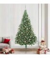vidaXL Artificial Pre-lit Christmas Tree Green 240 cm PVC