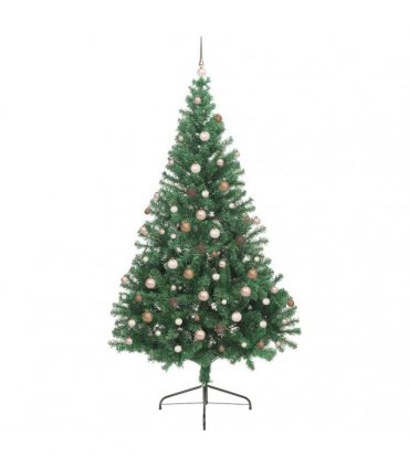 vidaXL Artificial Pre-lit Christmas Tree Green 240 cm PVC