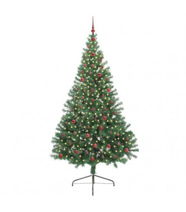 vidaXL Artificial Pre-lit Christmas Tree Green 240 cm PVC