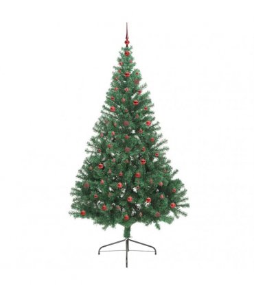 vidaXL Artificial Pre-lit Christmas Tree Green 240 cm PVC