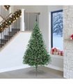 vidaXL Artificial Pre-lit Christmas Tree Green 240 cm PVC
